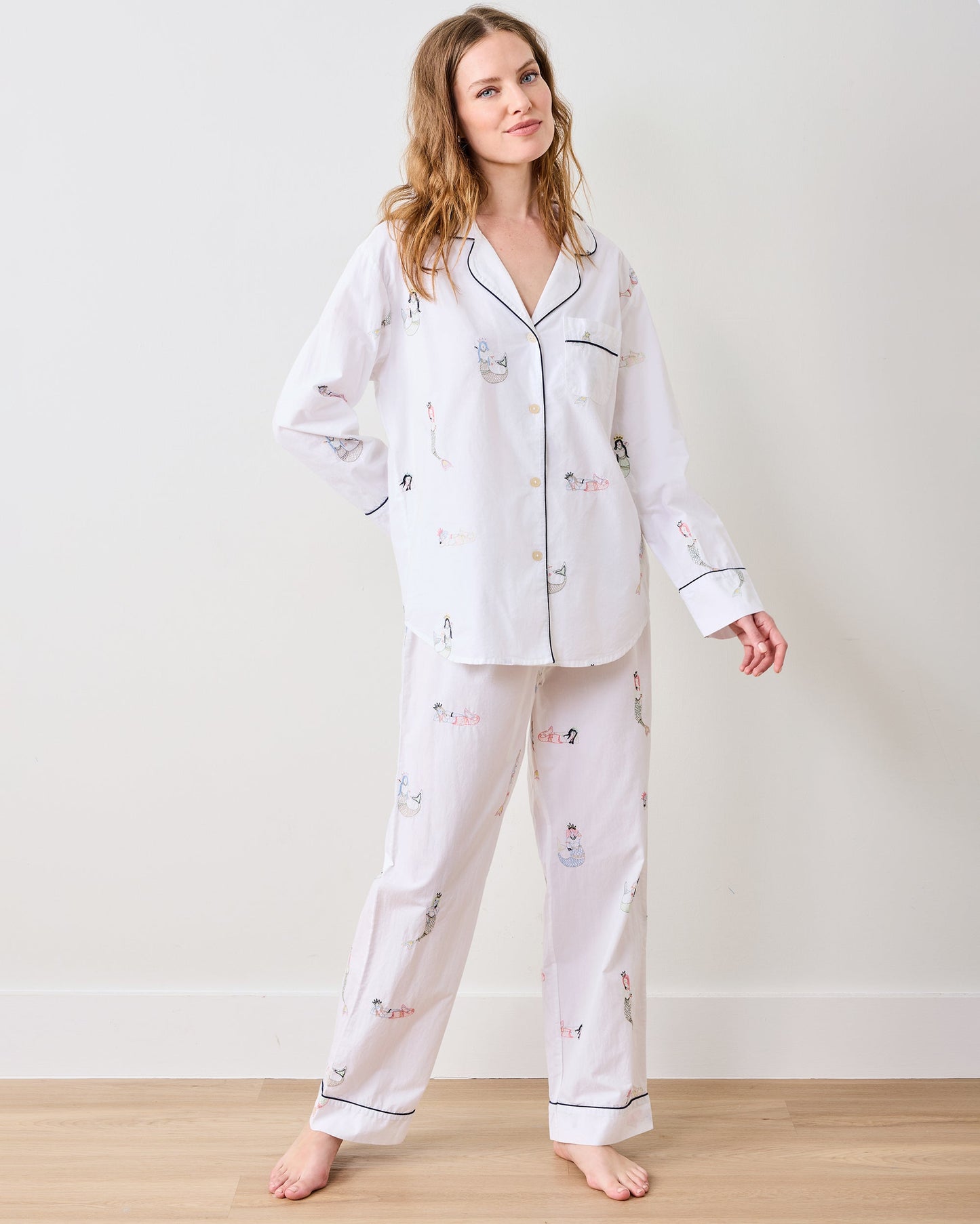 Daughters of Triton - Long PJ Set - Cloud