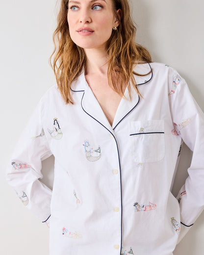 Daughters of Triton - Petite Long PJ Set - Cloud