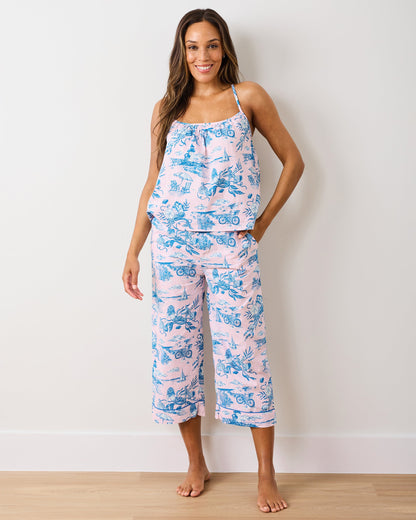 Mermaid Toile - Cami Cropped Set - Blush