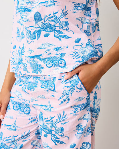 Mermaid Toile - Cami Cropped Set - Blush