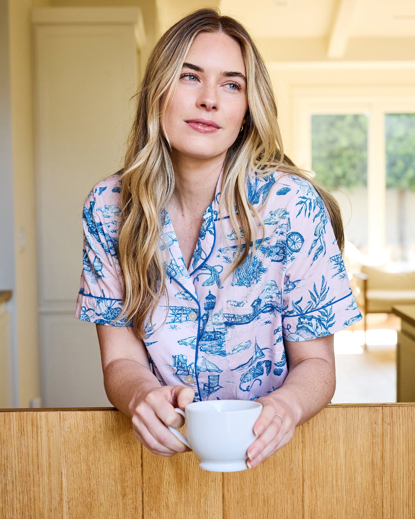 Mermaid Toile - Short PJ Set - Blush