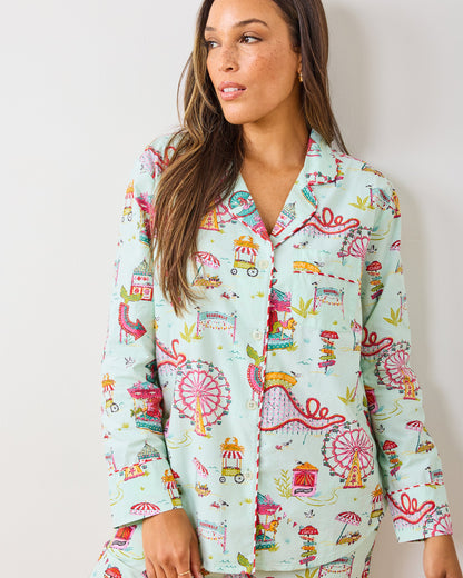 Seaside Rides - Long PJ Set - Mint Taffy