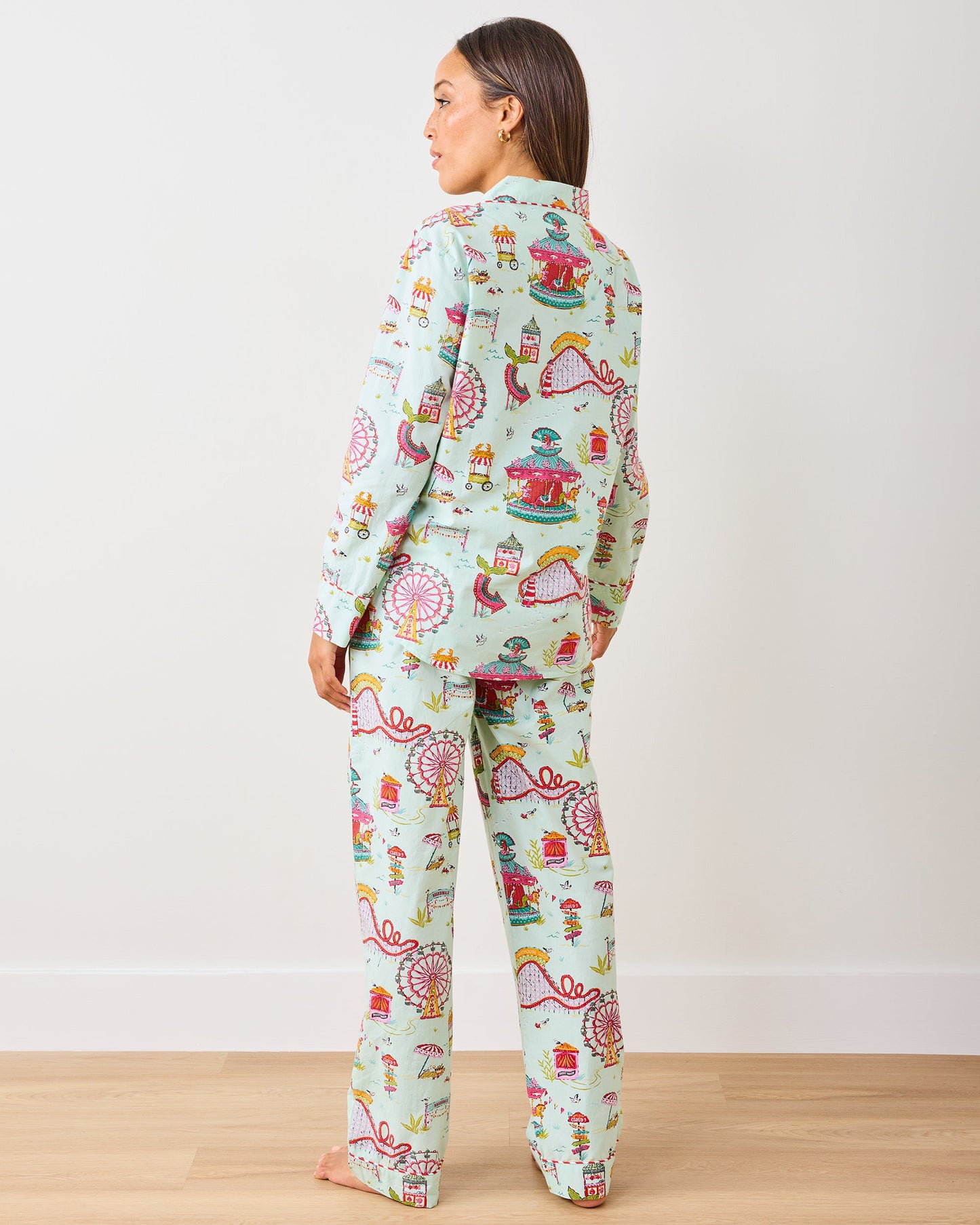 Seaside Rides - Long PJ Set - Mint Taffy