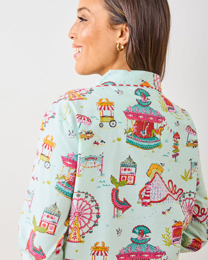 Seaside Rides - Long PJ Set - Mint Taffy