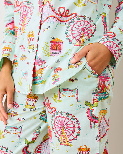 Seaside Rides - Long PJ Set - Mint Taffy