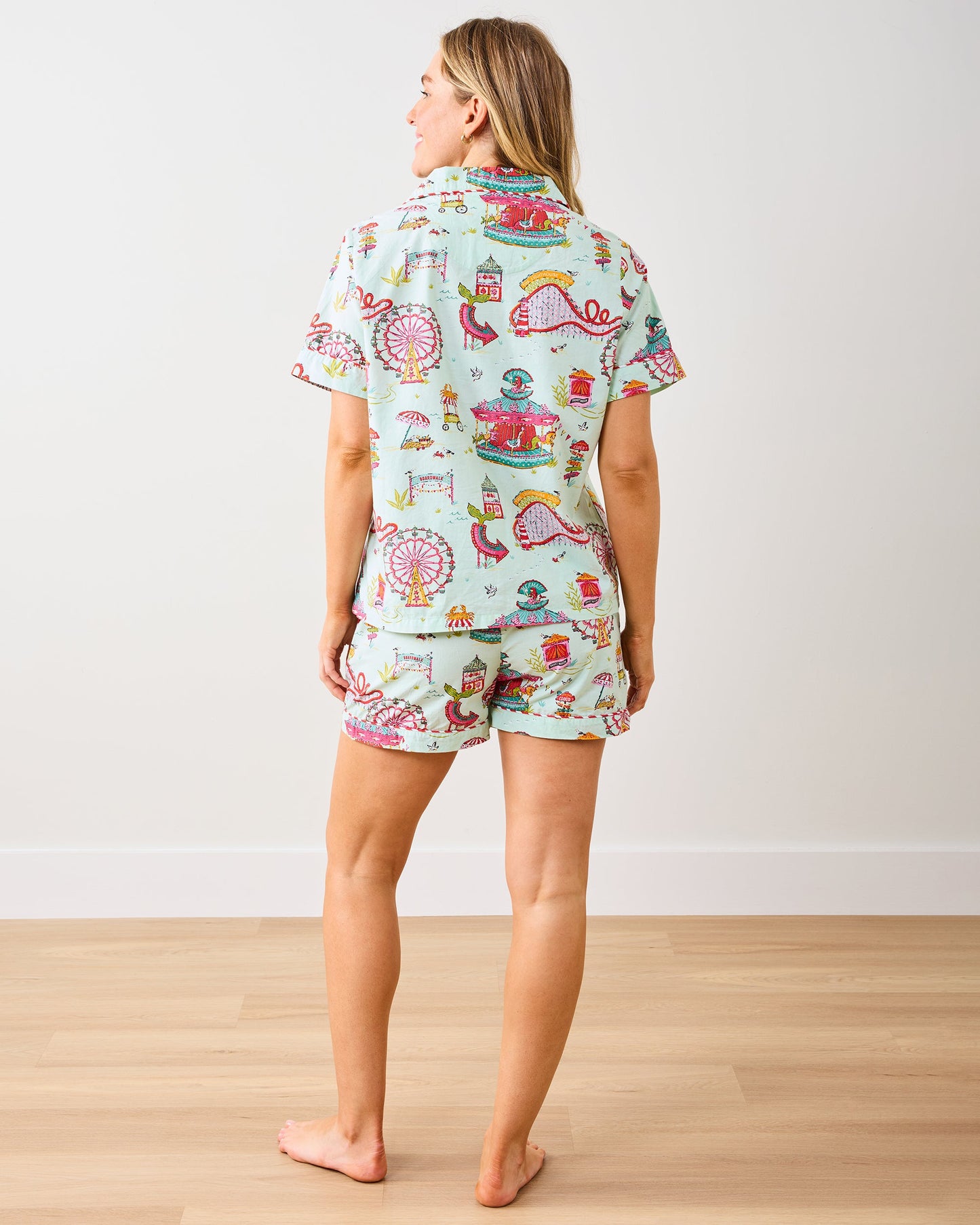Seaside Rides - Short PJ Set - Mint Taffy