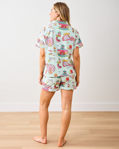 Seaside Rides - Short PJ Set - Mint Taffy