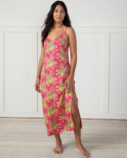 Bagheera - Eco Satin Chic to Sleep Nightie - Hot Pink