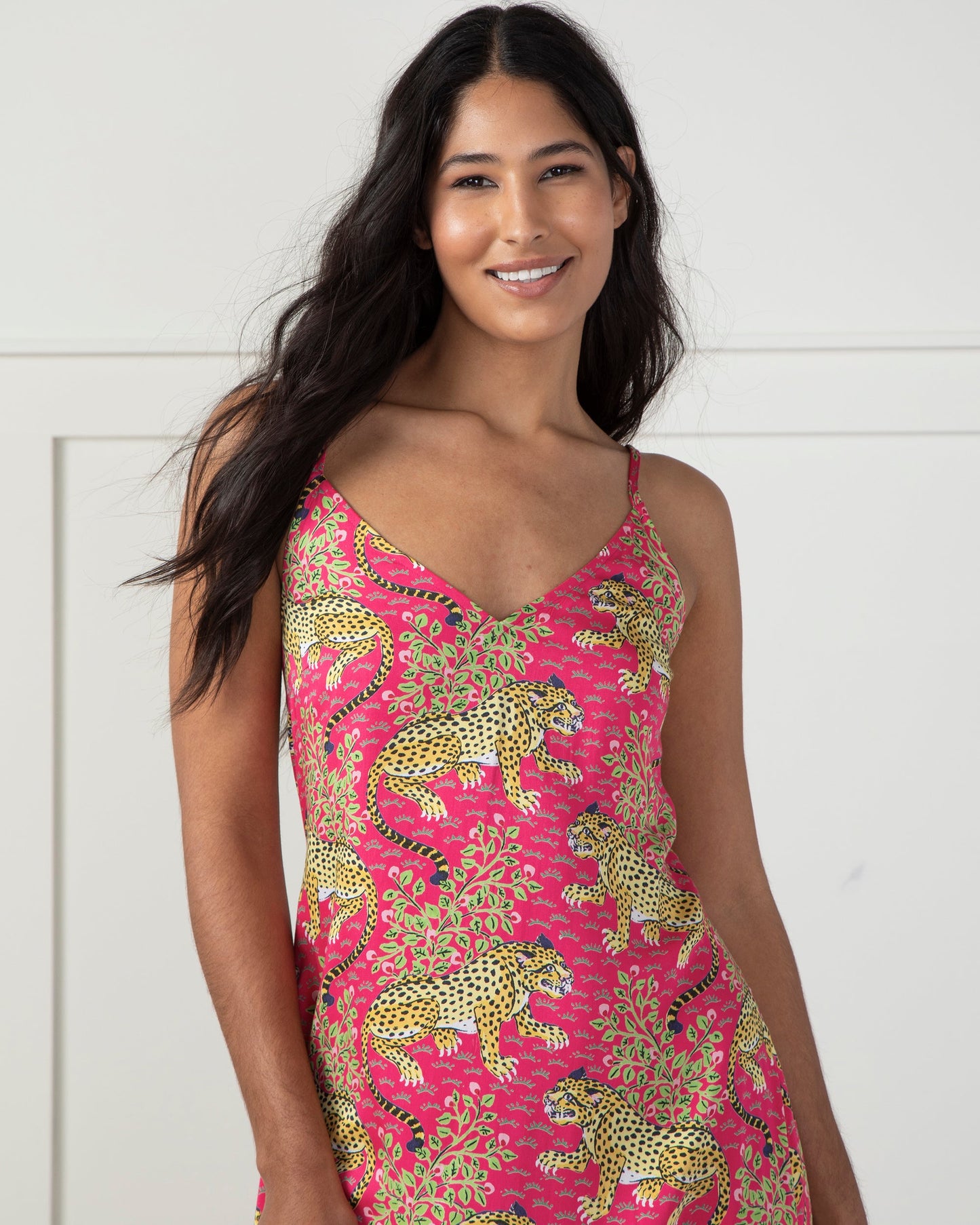 Bagheera - Eco Satin Chic to Sleep Nightie - Hot Pink