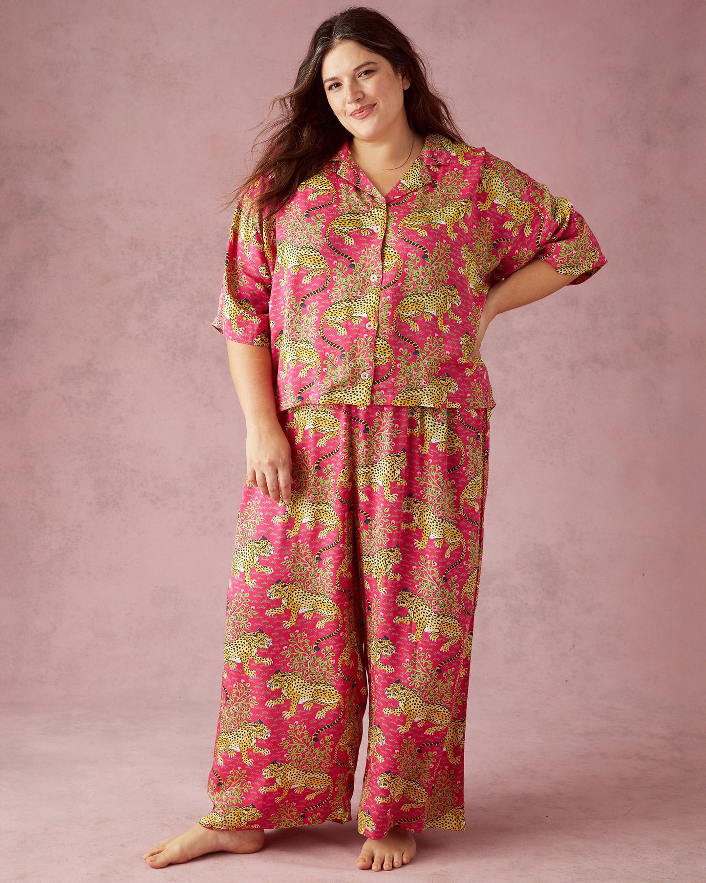 Camel's Courtyard & Bagheera - Eco Satin Wildest Dreams Set Bundle - Avocado/Hot Pink