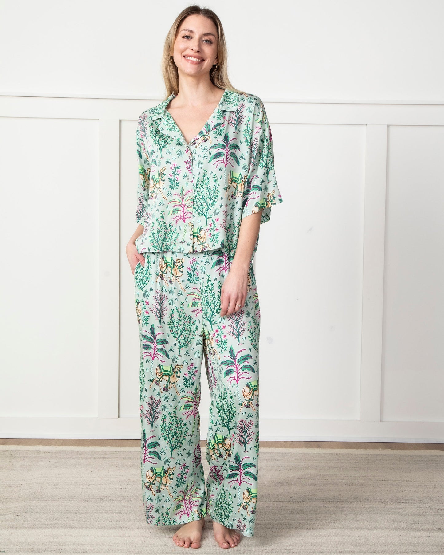 Camel's Courtyard - Petite Eco Satin Wildest Dreams Set - Avocado