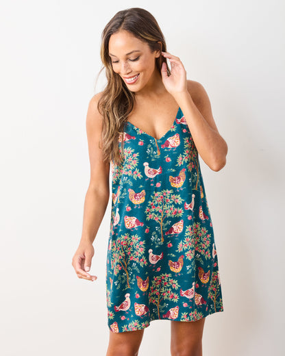 Hen House - Eco Satin Chic To Sleep Shortie - Navy