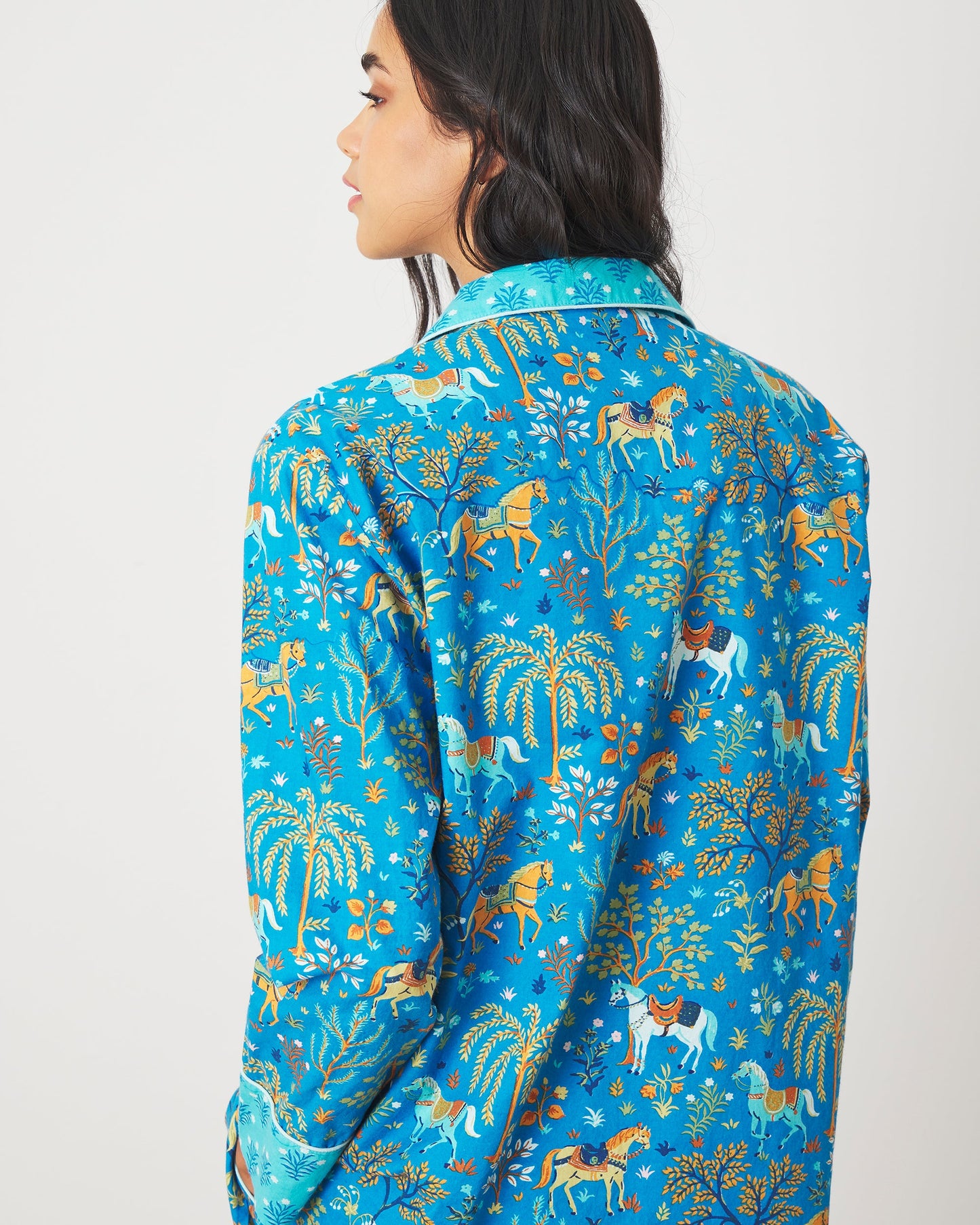 Show Pony - Petite Long PJ Set - Steel Blue