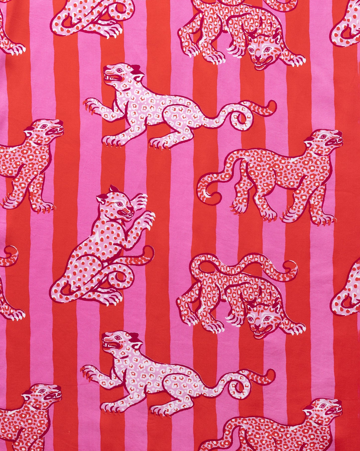 Leopard Stripes - Petite Eco Satin Wildest Dreams Set - Pink Cabana