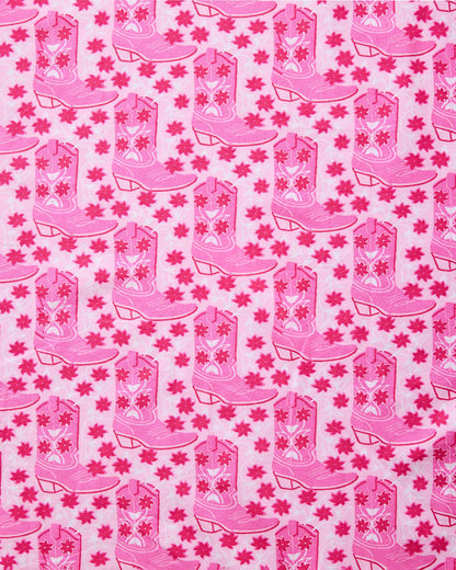 Rhinestone Cowgirl - Short PJ Set - Party Pink