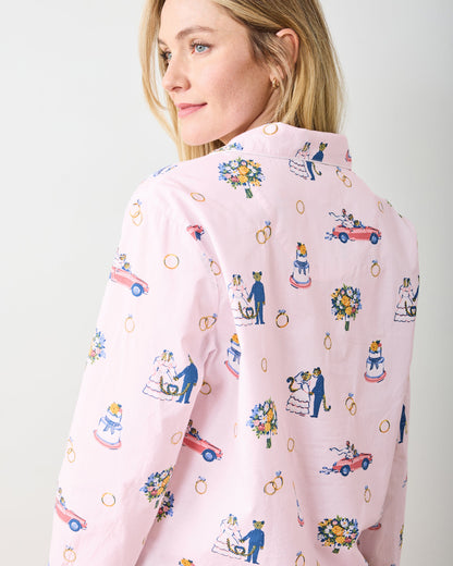 Happily Ever After - Petite Long PJ Set - Blush