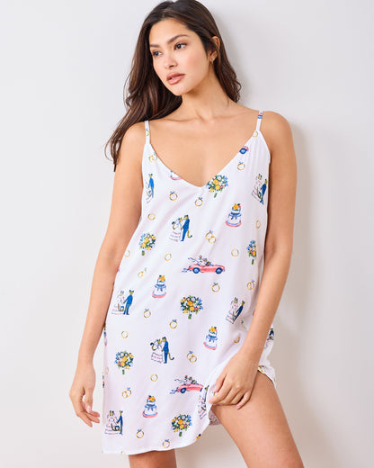 Happily Ever After - Eco Satin Chic To Sleep Shortie - Cloud