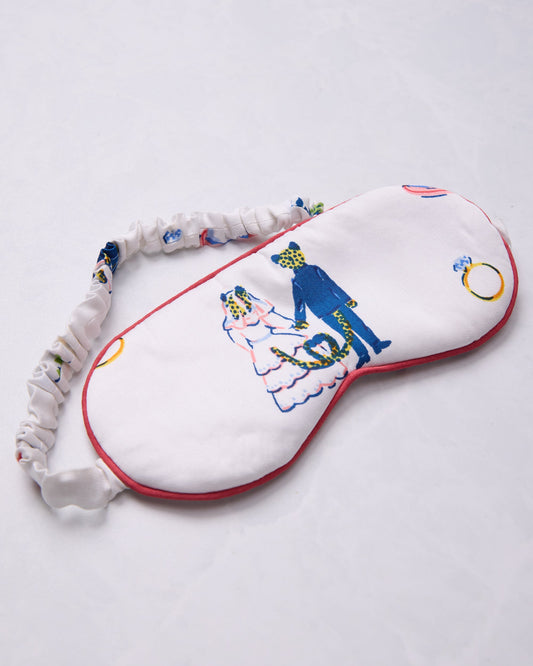 Happily Ever After - Eco Satin Eye Mask - Cloud