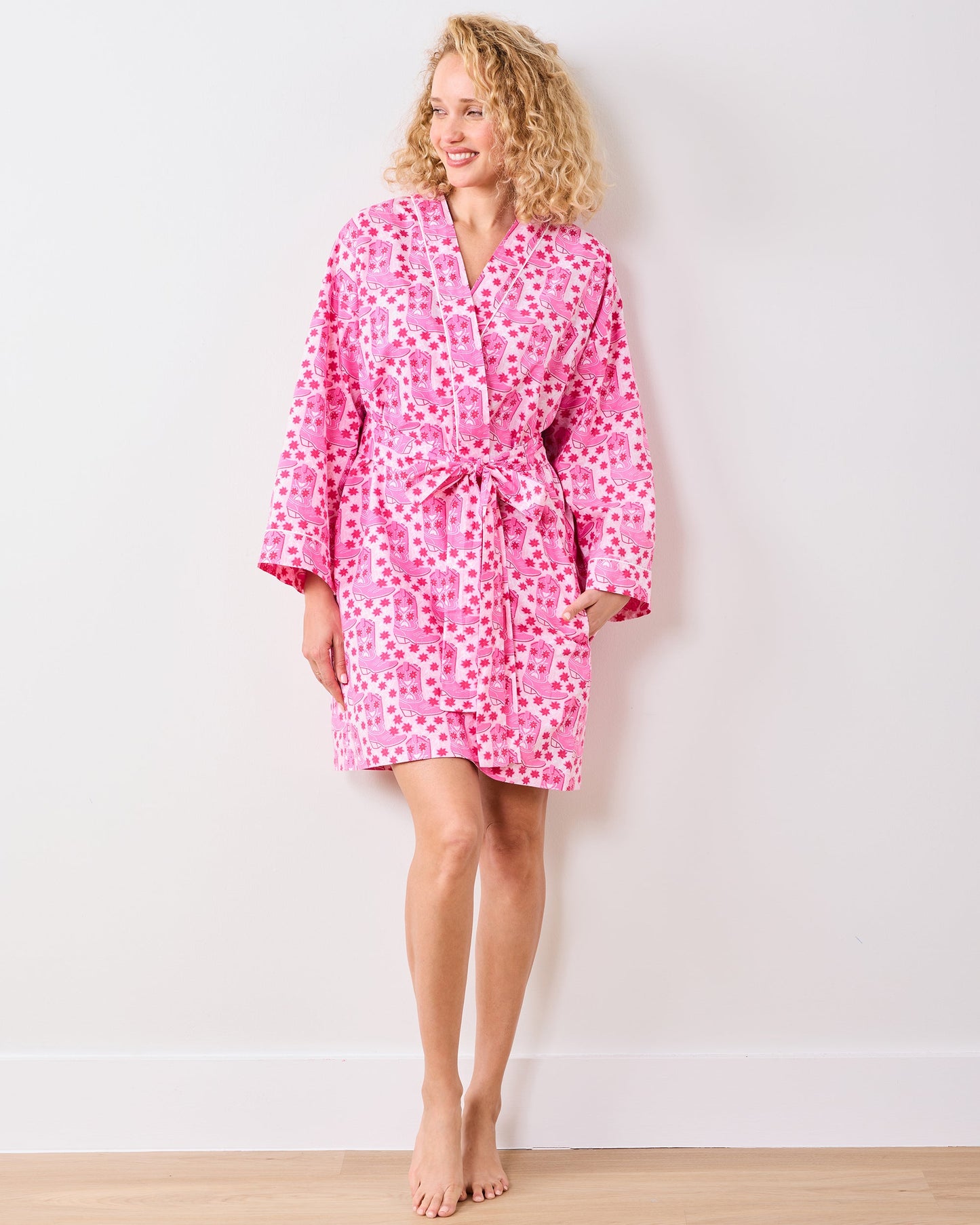 Rhinestone Cowgirl - Getting Ready Robe - Party Pink