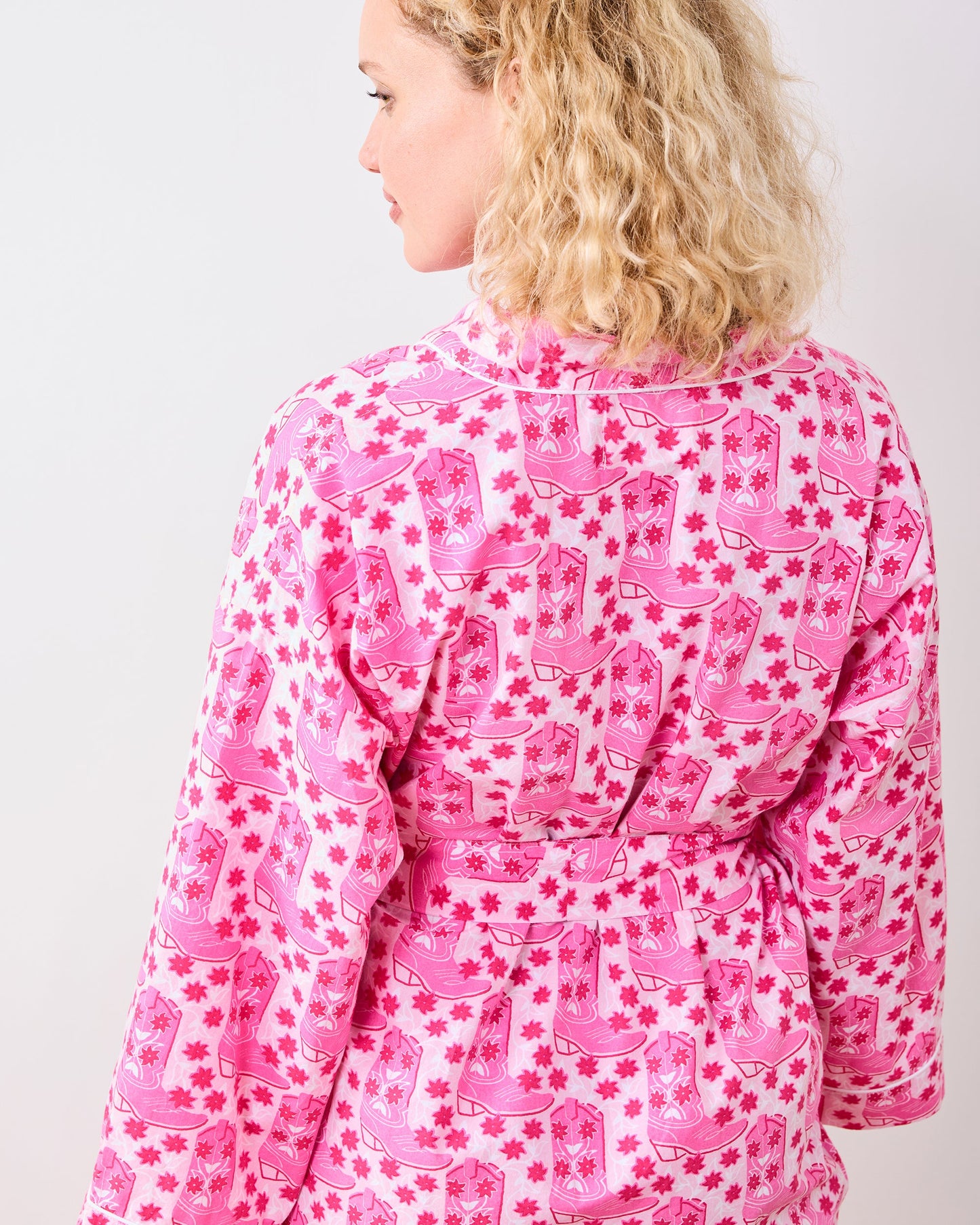 Rhinestone Cowgirl - Getting Ready Robe - Party Pink
