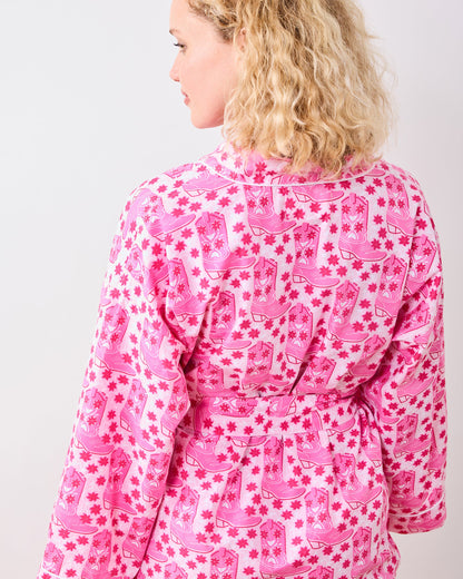 Rhinestone Cowgirl - Getting Ready Robe - Party Pink