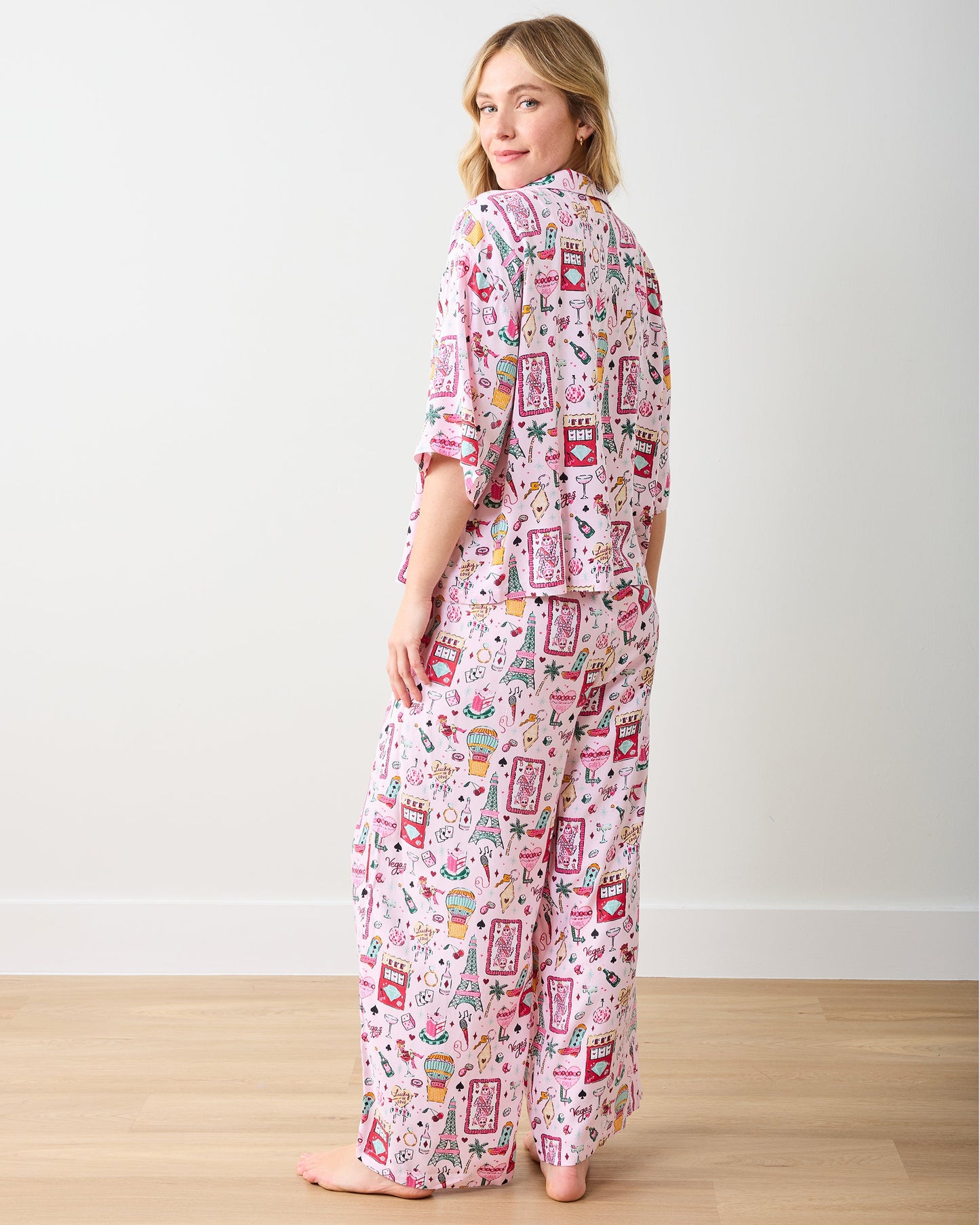 Viva Las Vegas - Petite Eco Satin Wildest Dreams Set - Lucky Pink