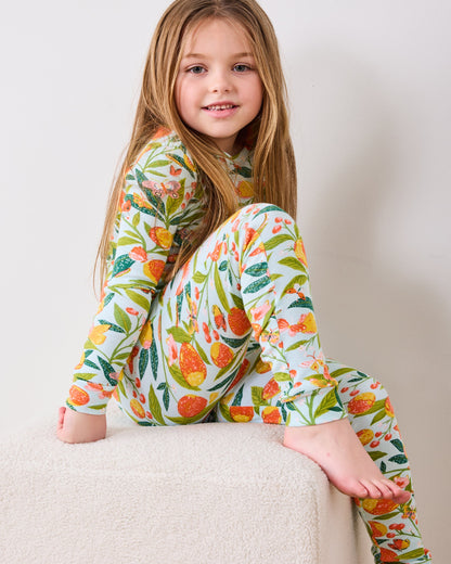 Butterfly Grove - Kids PJ Set - Soft Blue