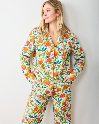 Butterfly Grove - Tall Long PJ Set - Soft Blue