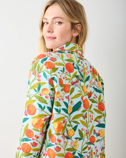 Butterfly Grove - Petite Long PJ Set - Soft Blue