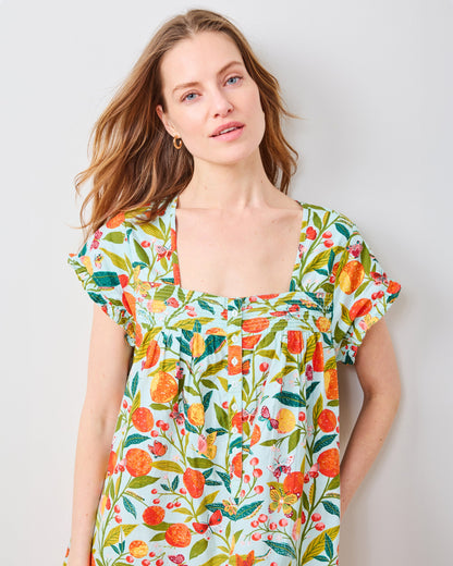 Butterfly Grove - Pintuck Nightgown - Soft Blue