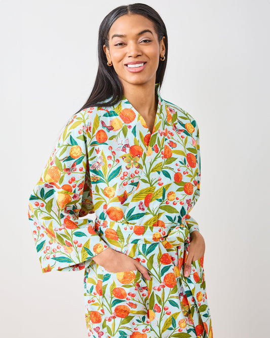 Butterfly Grove - Robe - Soft Blue