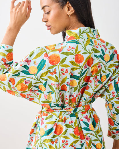 Butterfly Grove - Robe - Soft Blue