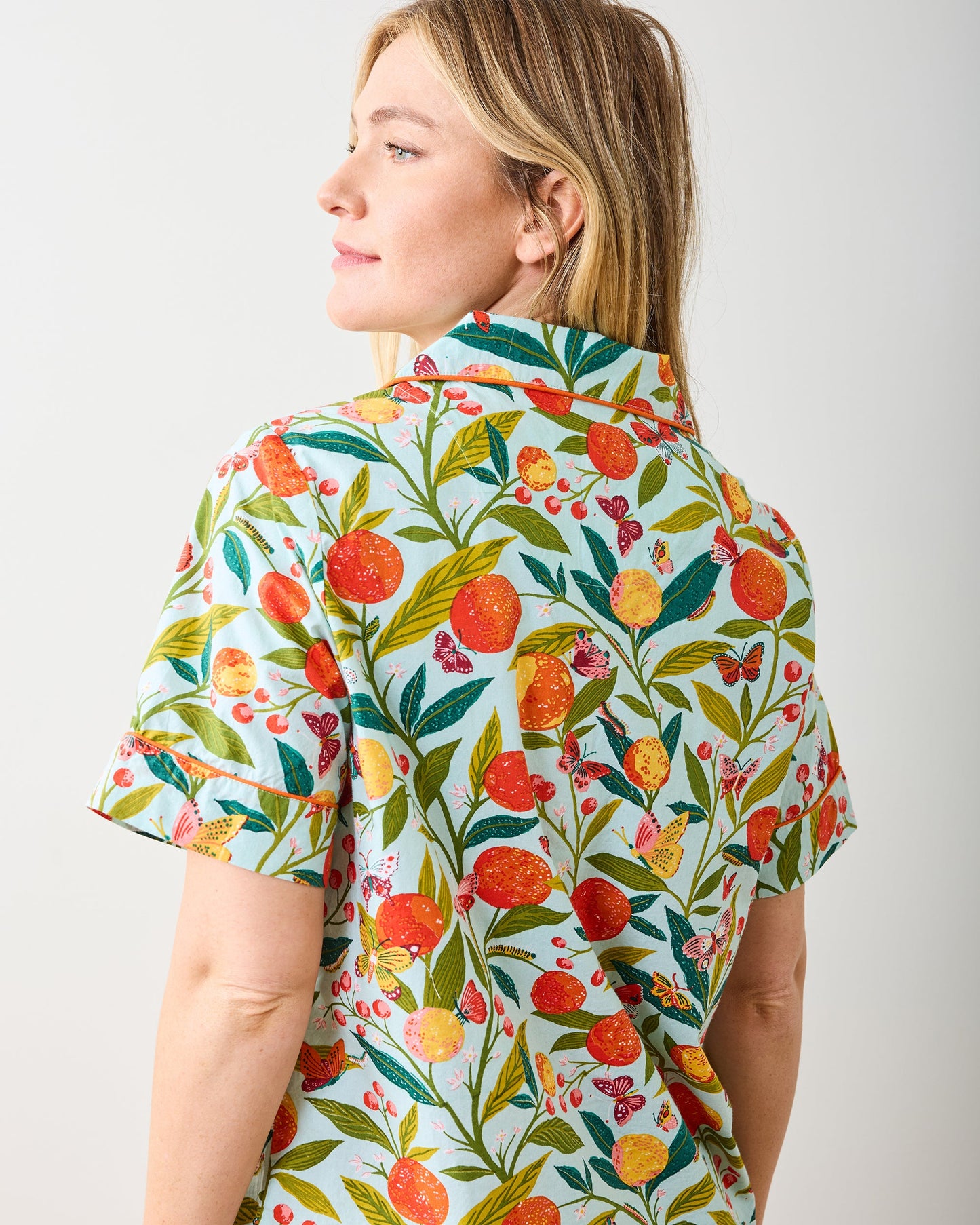 Butterfly Grove - Short PJ Set - Soft Blue