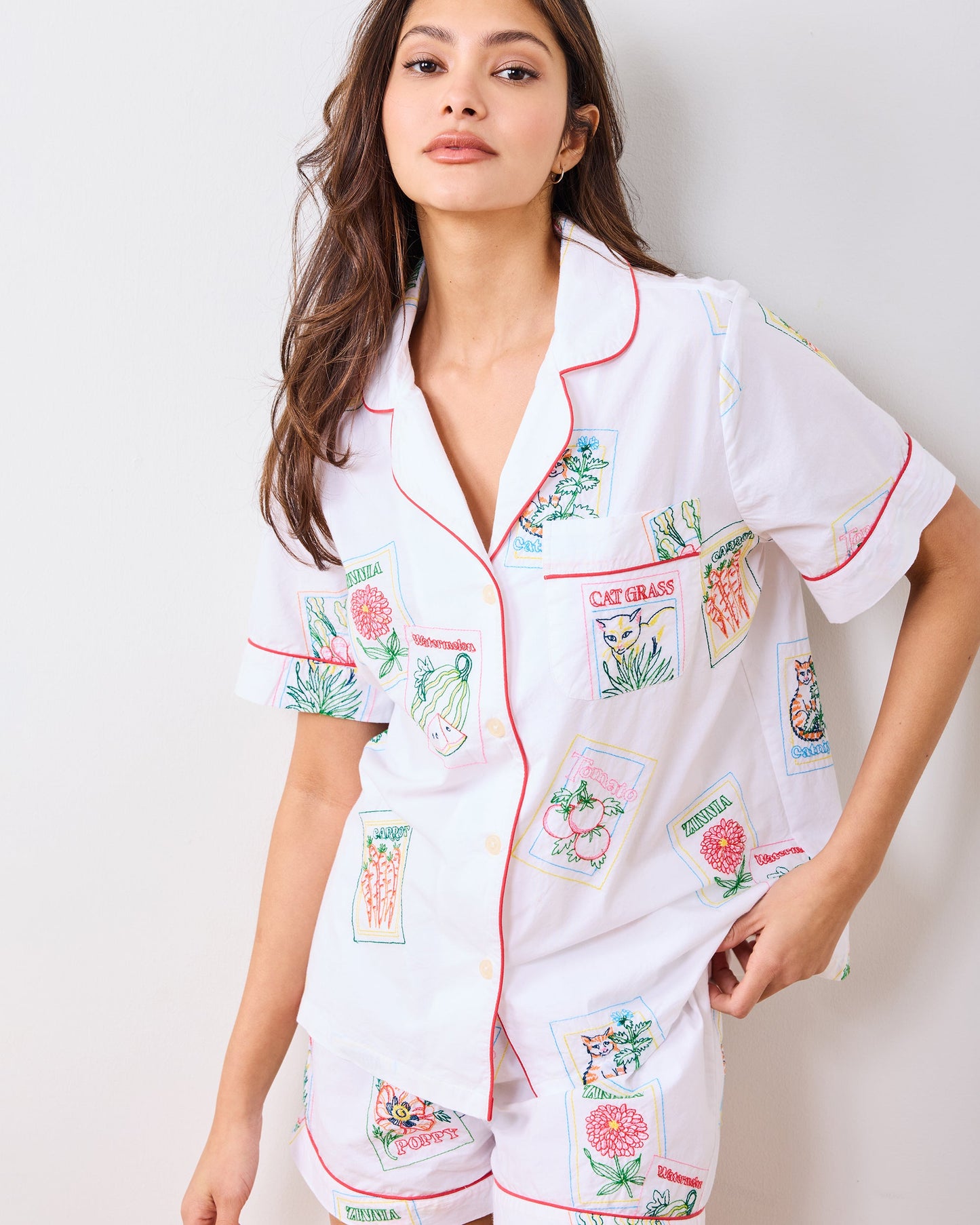 Seed Packets - Short PJ Set - Cloud