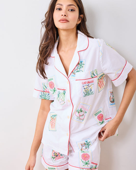 Seed Packets - Short PJ Set - Cloud