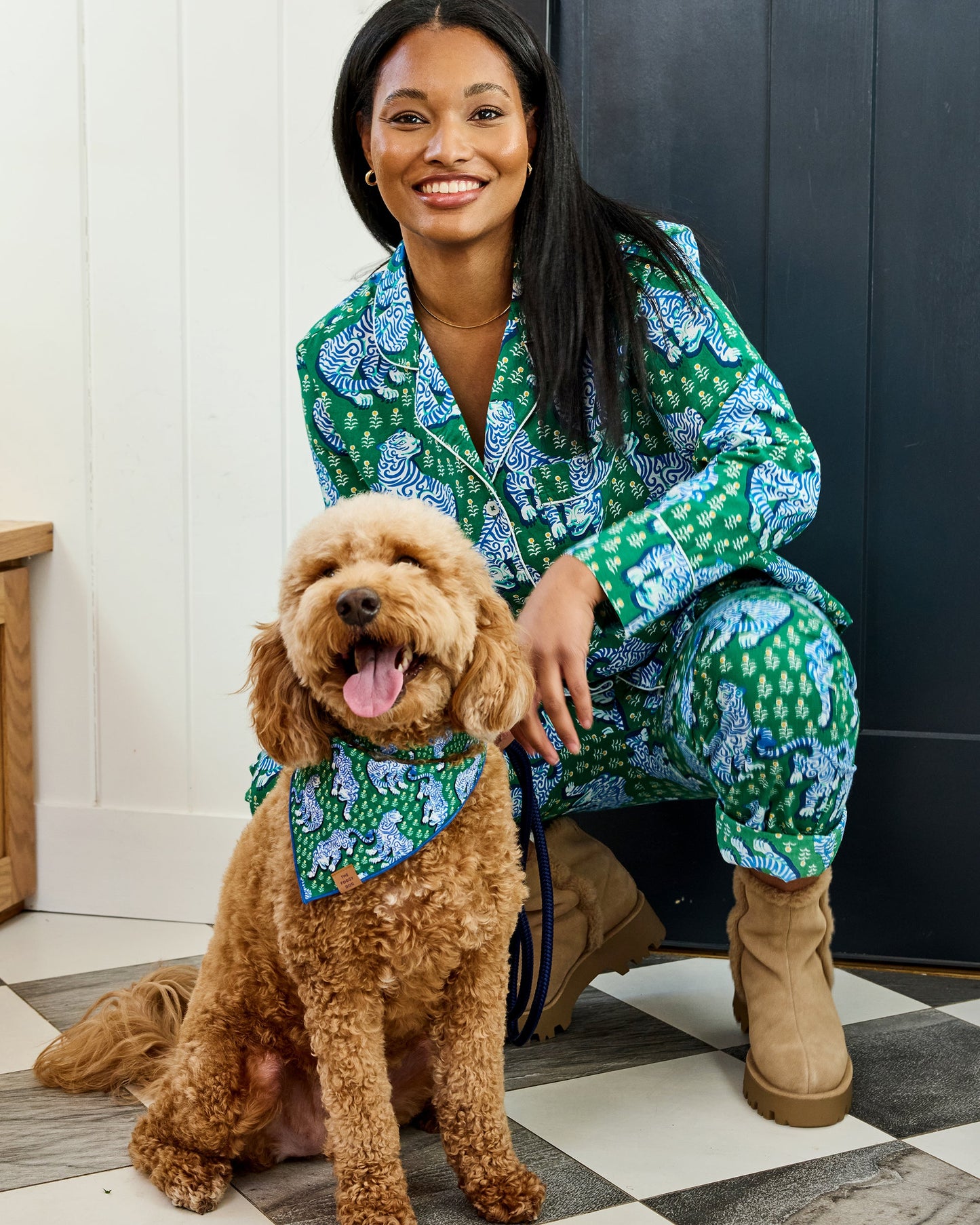 Tiger Queen - Long PJ Set - Jade