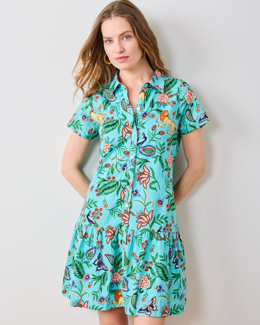 Garden District - Gracie Dress - Caribbean Blue