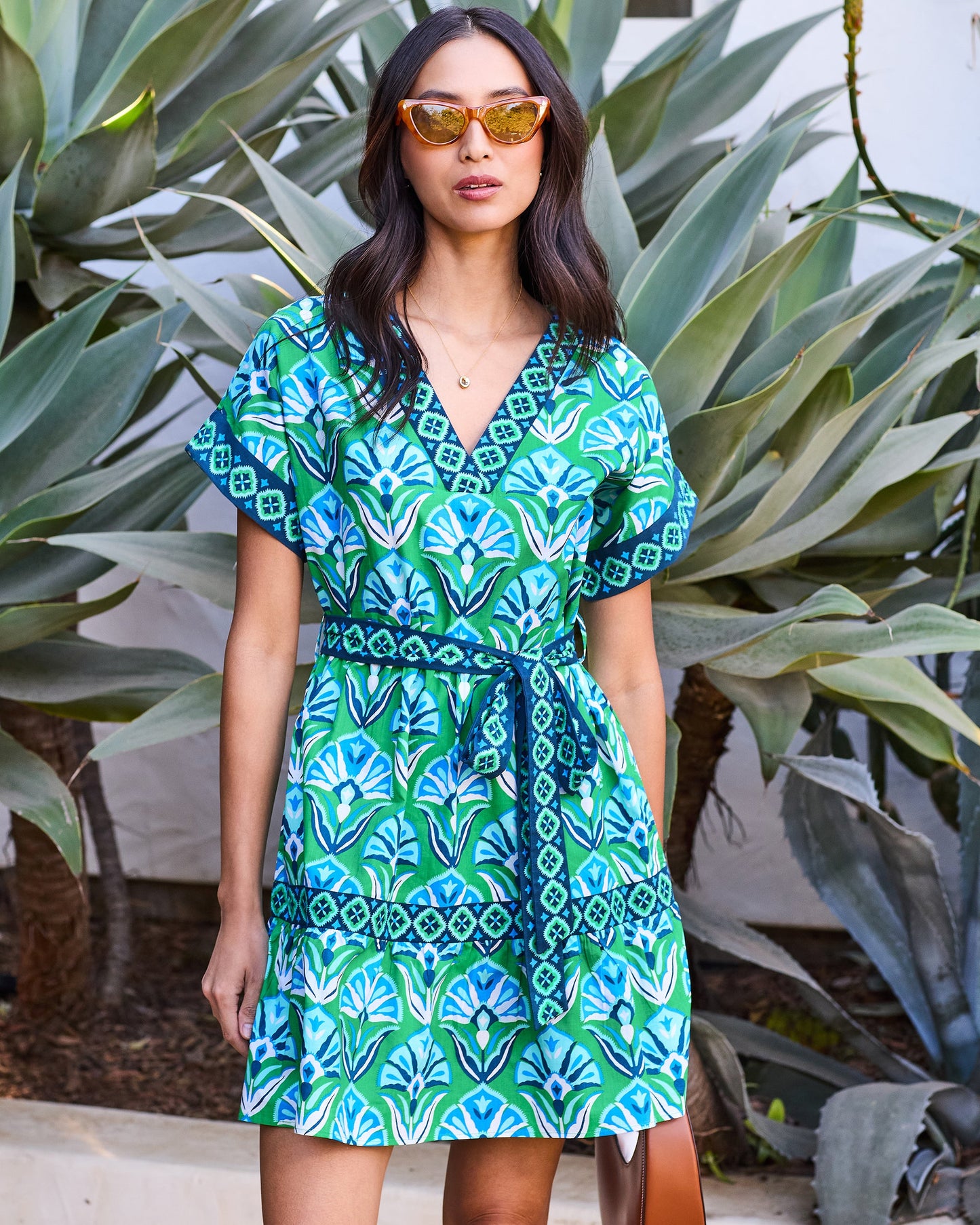 Geo Floral - Atlantic Dress - Green Juice