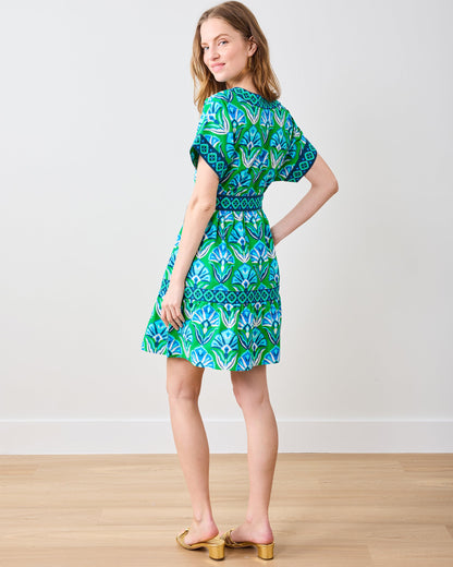 Geo Floral - Atlantic Dress - Green Juice