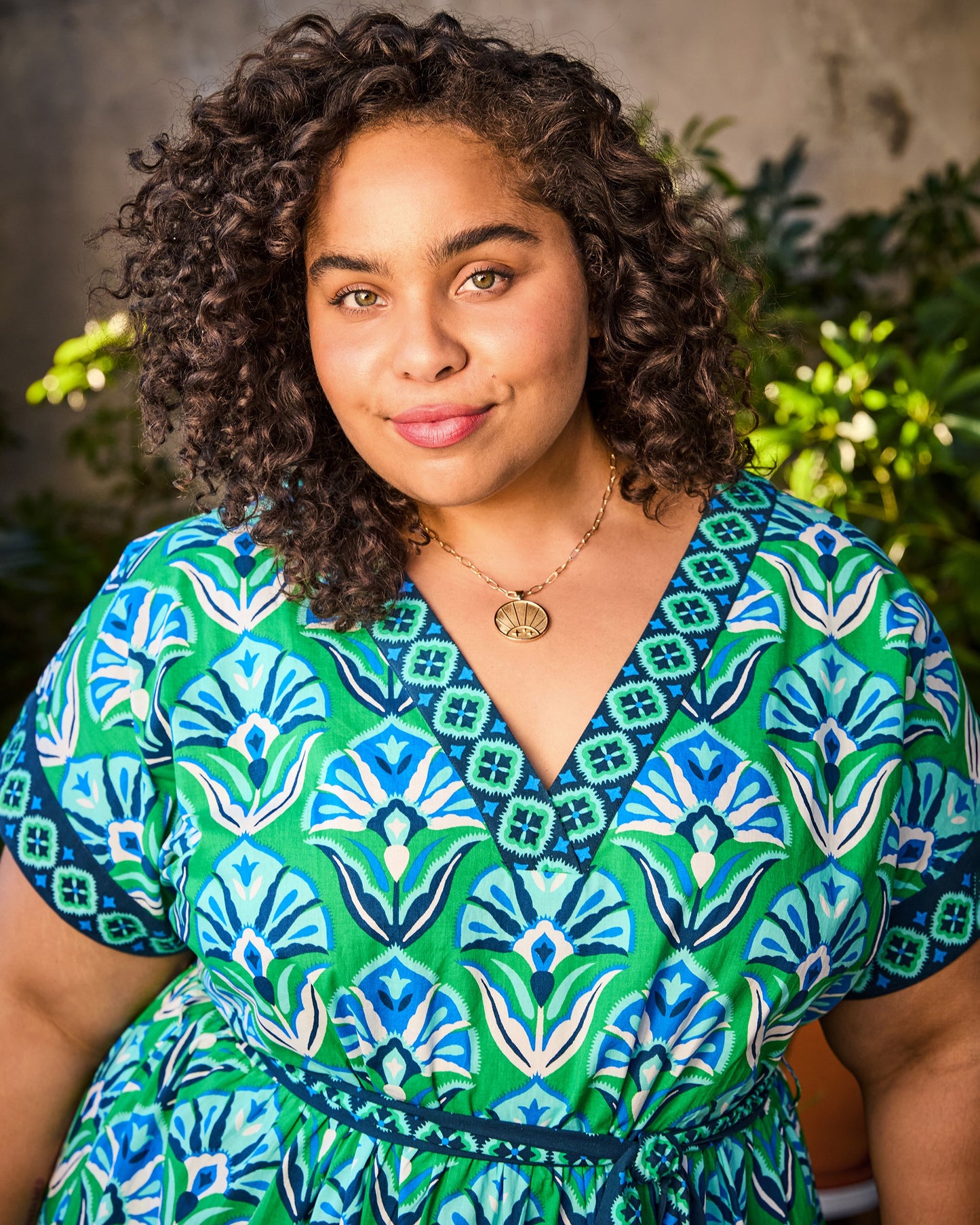 Geo Floral - Harbour Dress - Green Juice