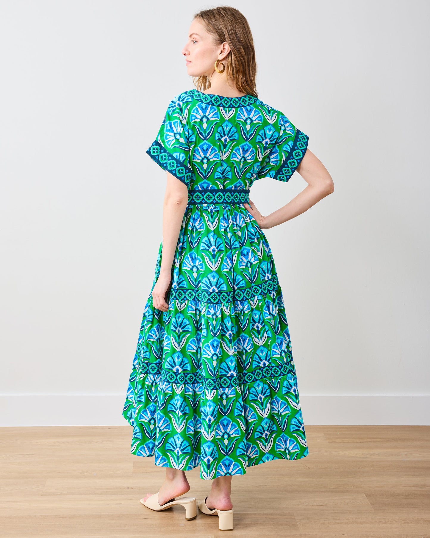 Geo Floral - Harbour Dress - Green Juice