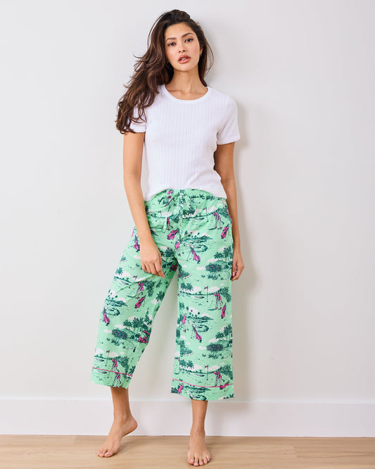 Golf Toile - Cropped PJ Pants - Putting Green