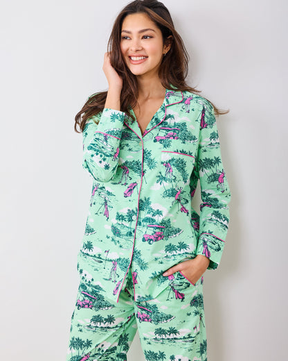 Golf Toile - Long PJ Set - Putting Green