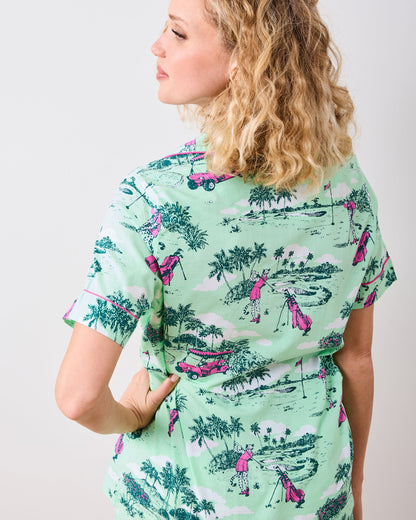 Golf Toile - Short PJ Set - Putting Green
