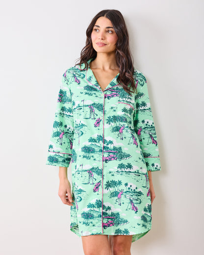 Golf Toile - Sleep Shirt - Putting Green