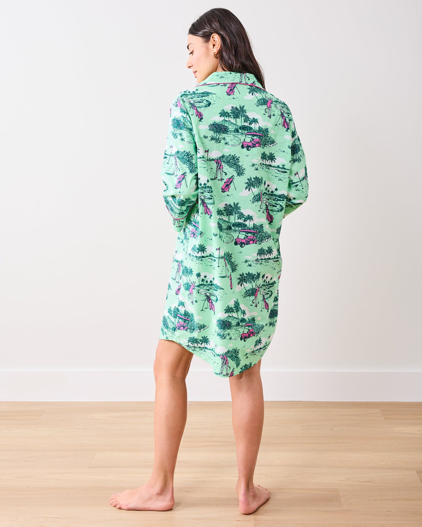 Golf Toile - Sleep Shirt - Putting Green