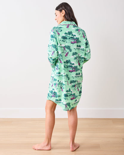 Golf Toile - Sleep Shirt - Putting Green