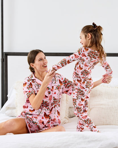 Hen House - Short PJ Set - Ballet Pink