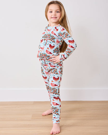 Hen House - Kids PJ Set - Soft Blue