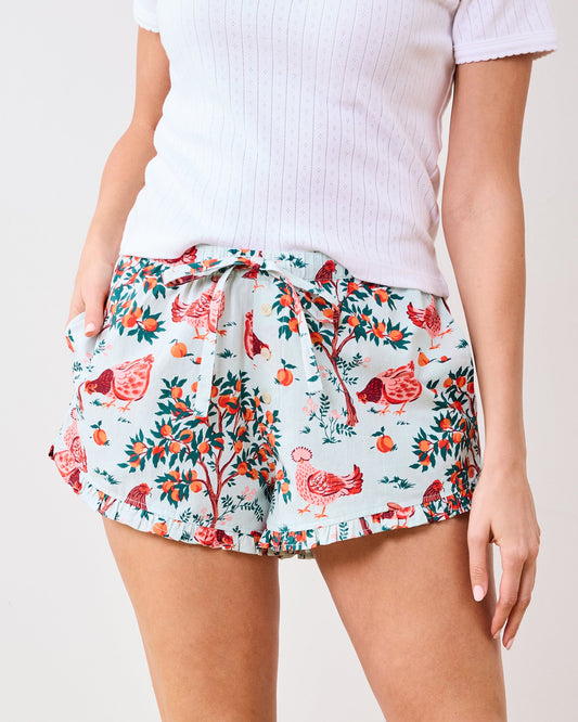 Hen House - Ruffle Shorts - Soft Blue